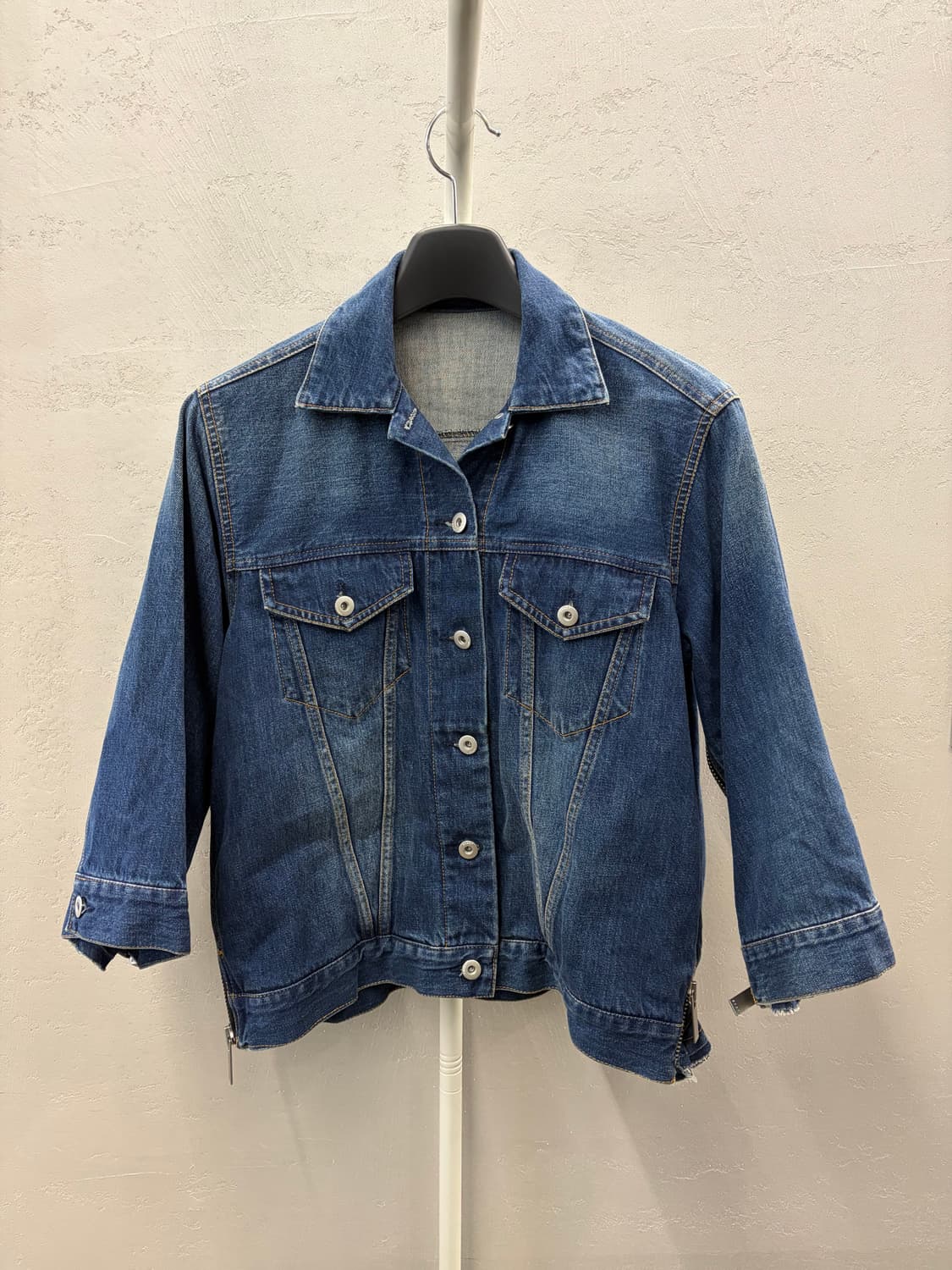 Sacai 18SS 사이드 지퍼 데님 재킷 100 상품이미지2