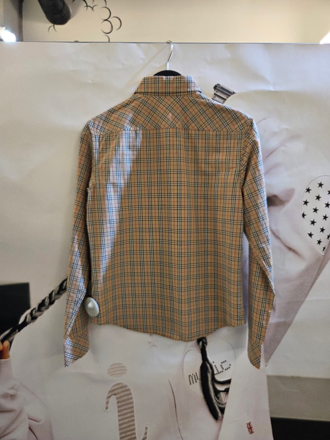 BURBERRY 버버리 베이지 노바체크셔츠💯 상품이미지6