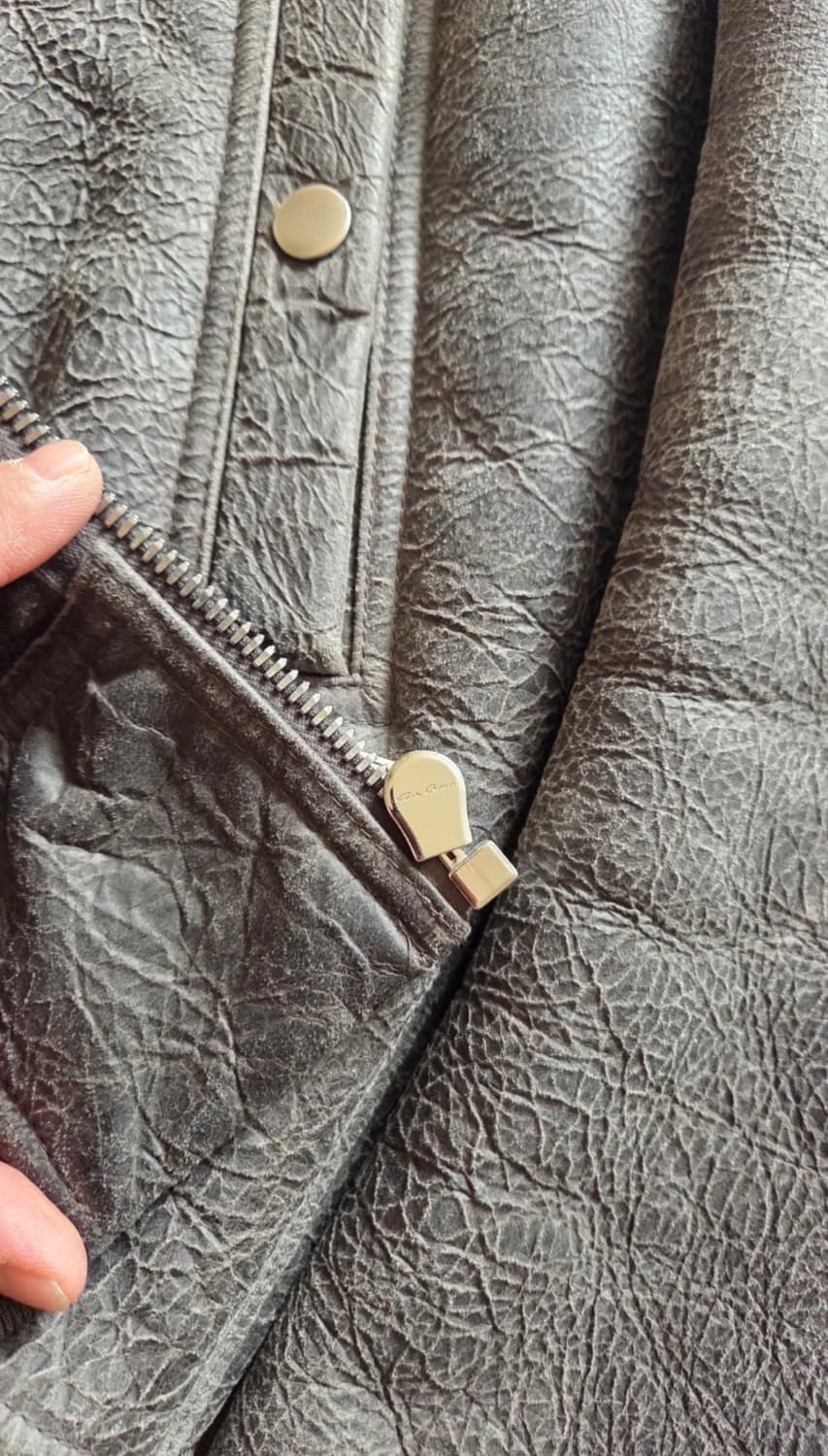 18FW 릭 오웬스 양가죽 레더 봄버 상품이미지3