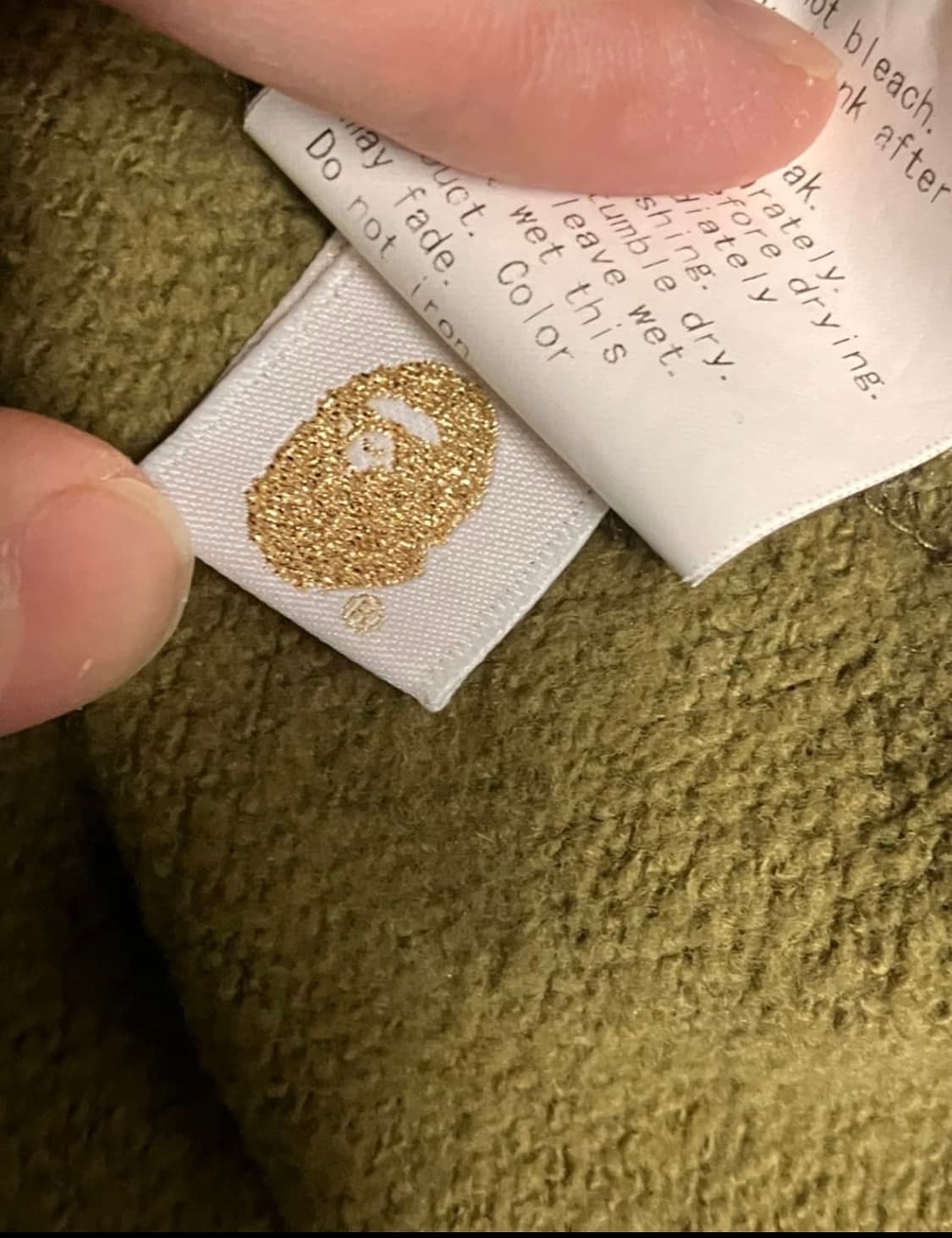 베이프 크리스탈 녹계 후드집업 상품이미지4