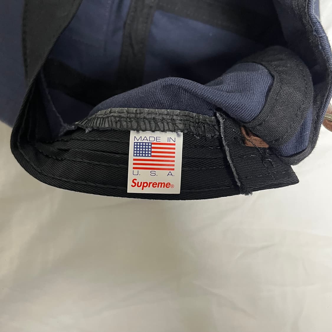 슈프림 워시드 치노 트윌 캠프캡 네이비 남빨 상품이미지3