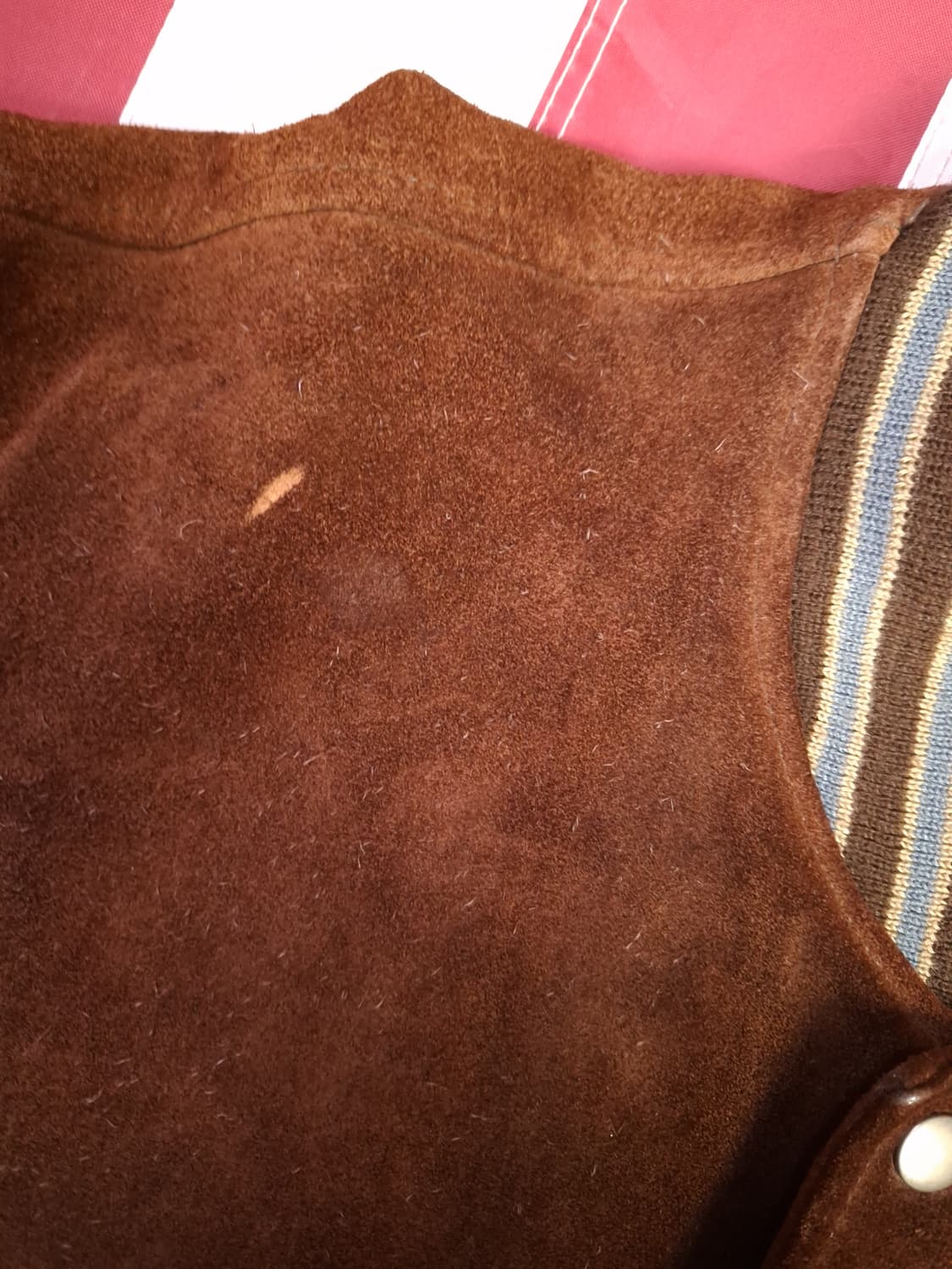 오리지날 80's 일본판 BA-TSU 리얼스웨이드 바시티자켓 상품이미지6