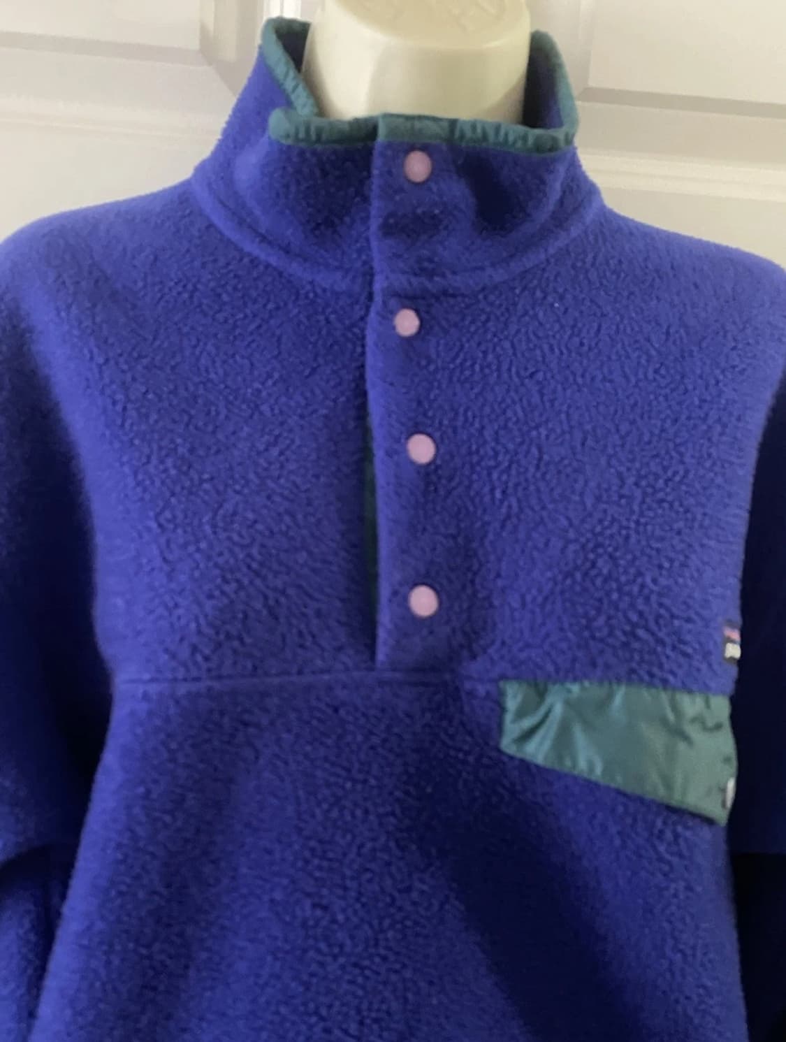 90s 파타고니아 신칠라 스냅-T 퍼플/그린 자메이카 상품이미지2