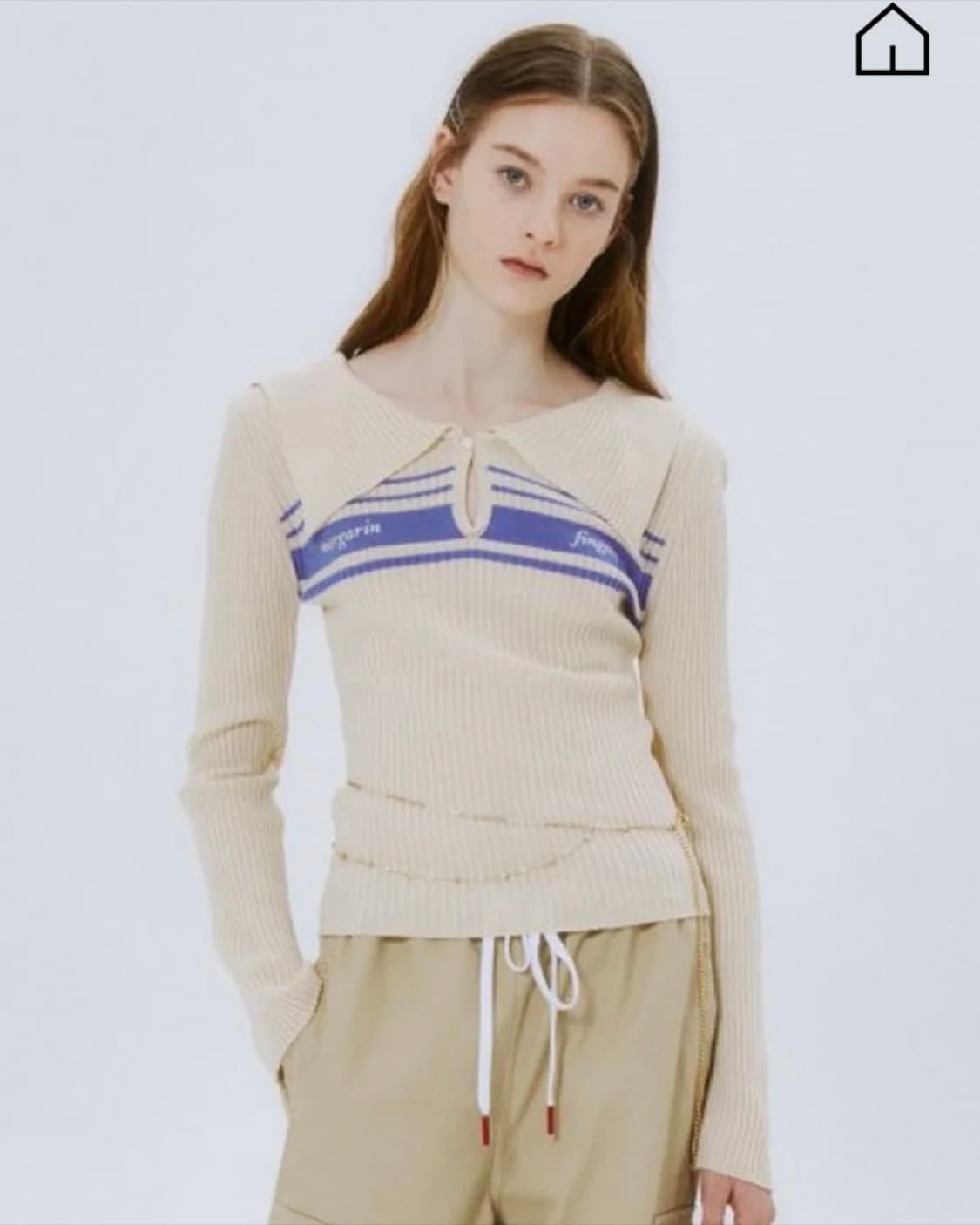 마가린핑거스 클로이 로고 세일러 니트 상품이미지1