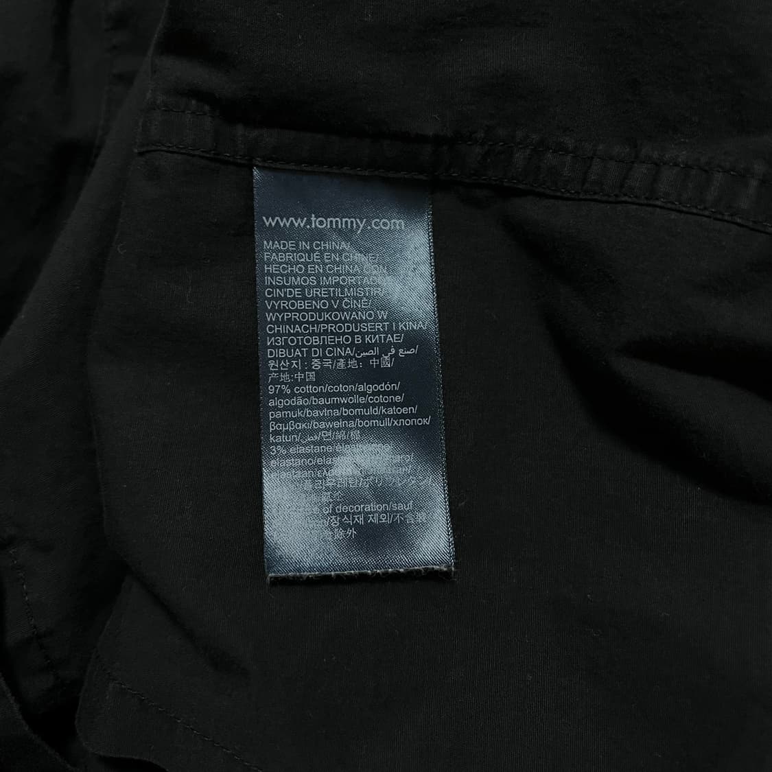 [정품] 타미 블랙 솔리드 셔츠 [ L ] 상품이미지4