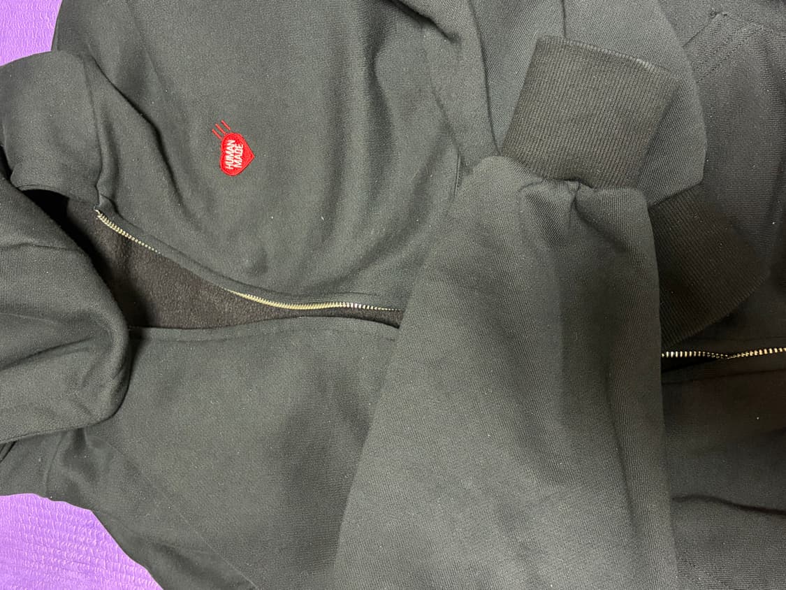 휴먼메이드 블랙 기모 후드집업 s 상품이미지1