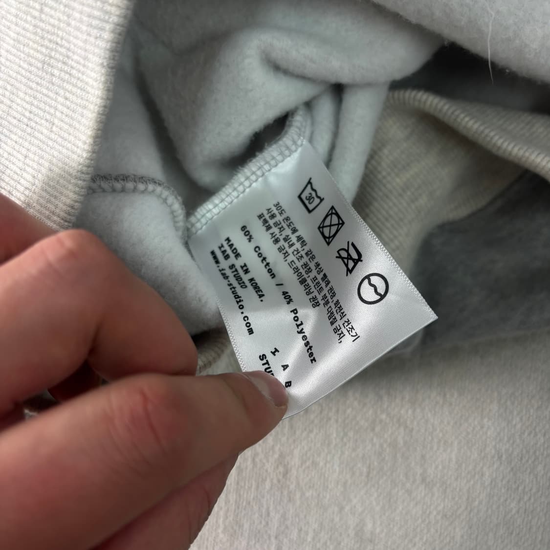 95 아이앱스튜디오 듀얼 그레이 후드티 상품이미지6