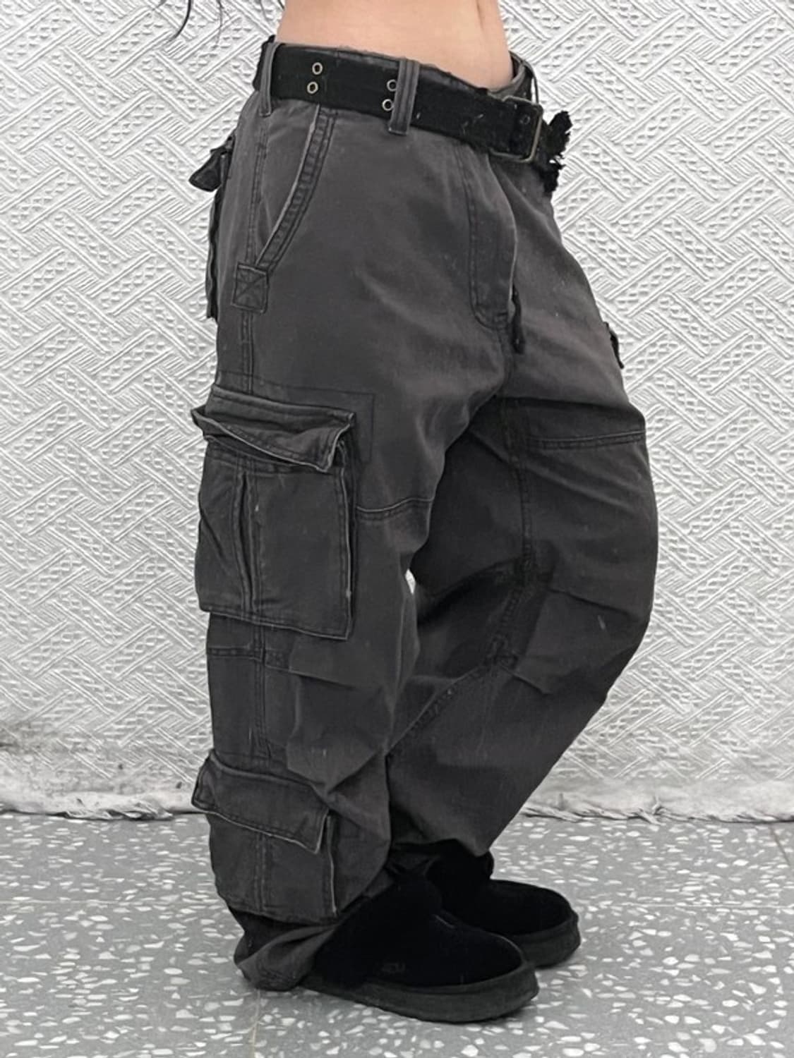 HCO 아메카지 스트릿 힙합 벨티드 카고팬츠 36인치 C08995 상품이미지1