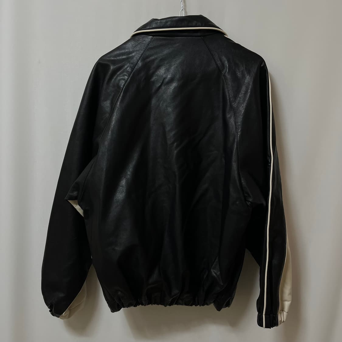 라퍼지스토어 배색 비건 레더 가죽 자켓 S 상품이미지8