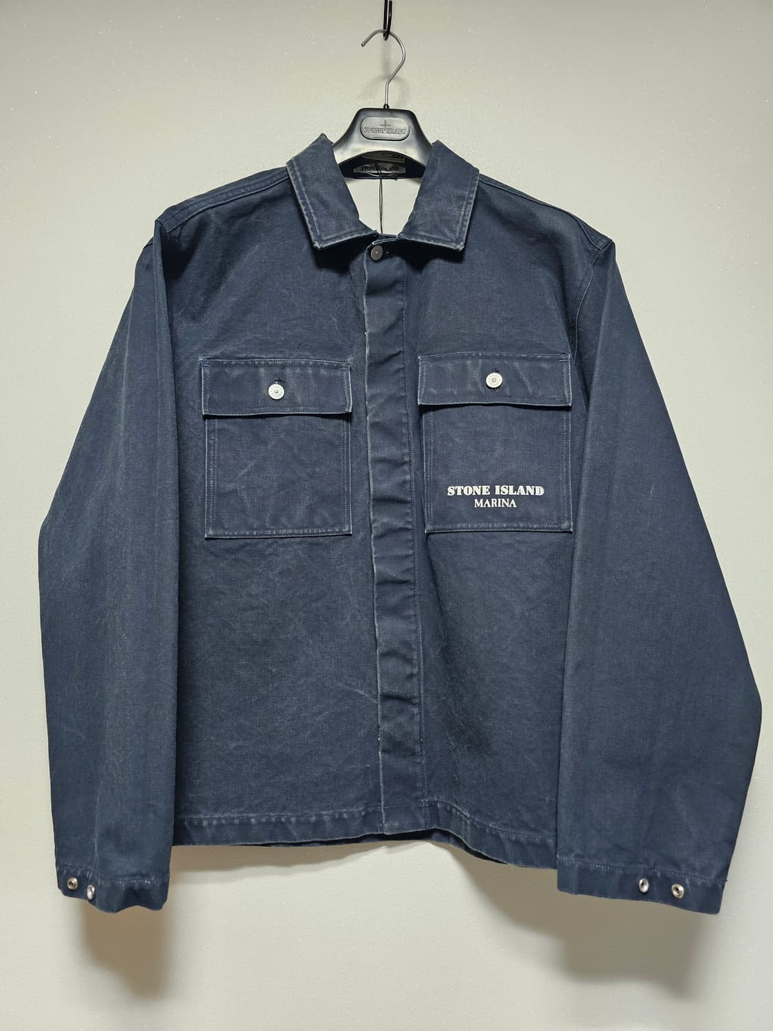 스톤아일랜드 마리나 플레이티드 컨시스턴트 코튼 캔버스 오버셔츠(새 상품) 상품이미지1