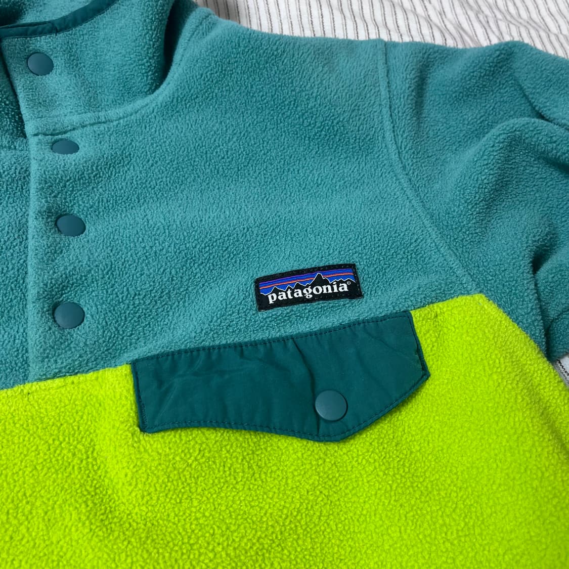 (W’s) 파타고니아 신칠라 스냅티 플리스 터키그린/라임 상품이미지4