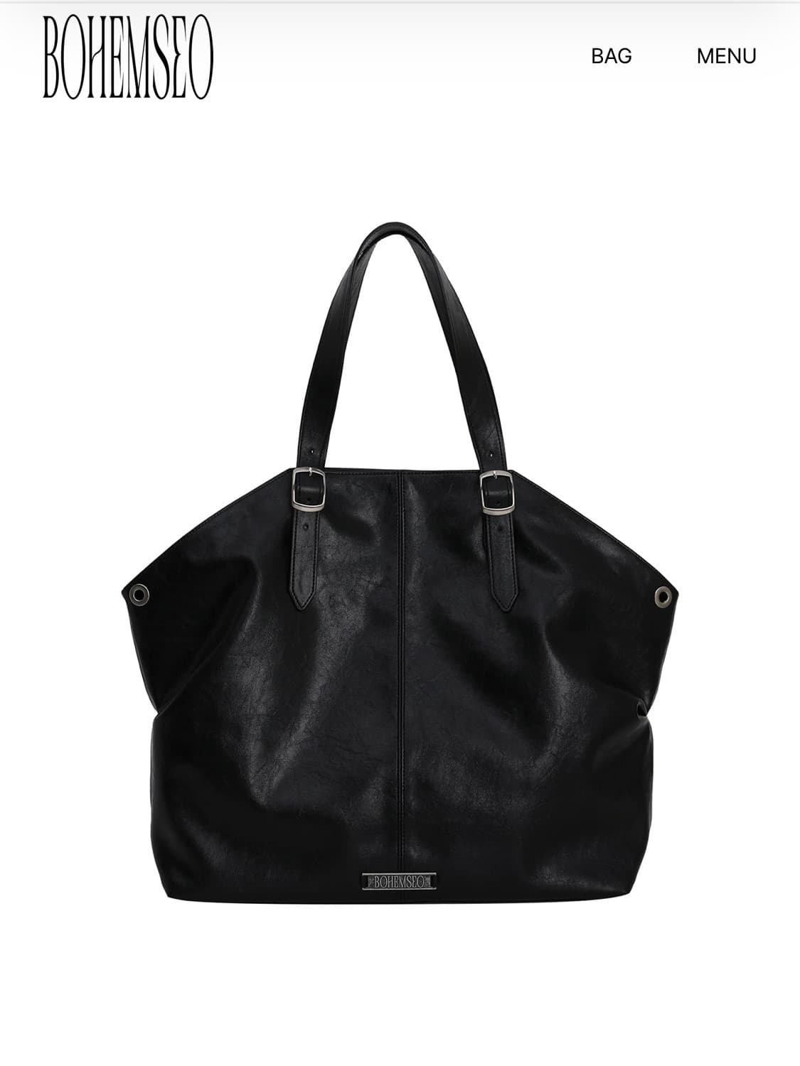 보헤미안서울 벨티드 셔링 레더 숄더백 상품이미지1