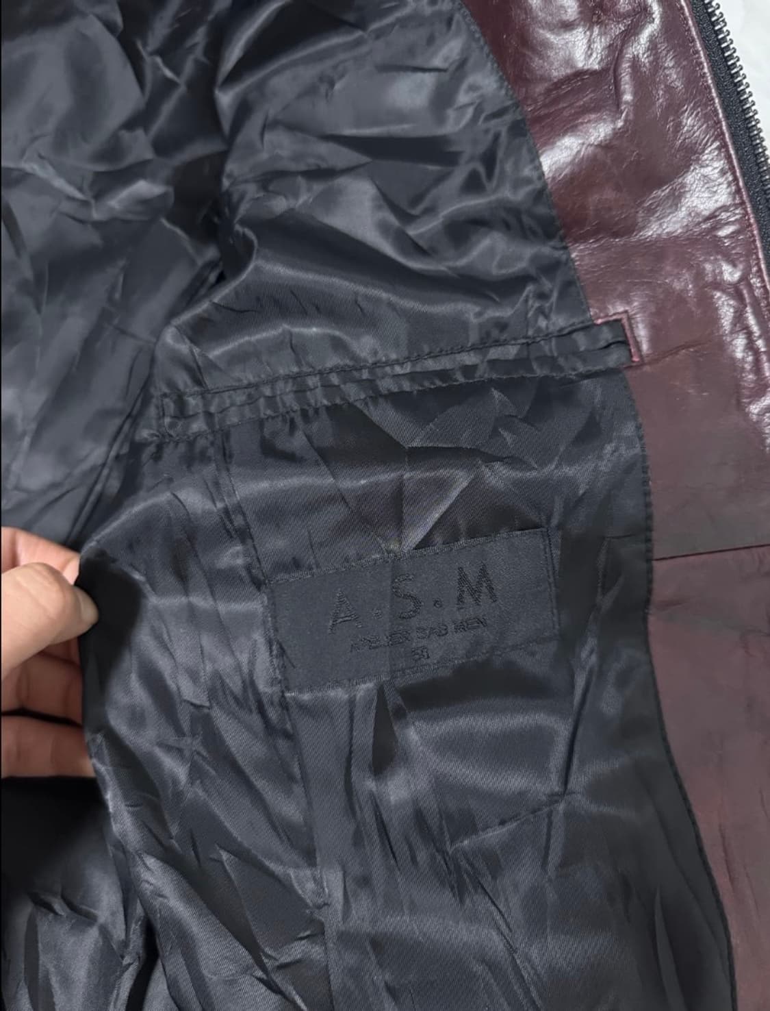 ASM 워싱 레더 자켓 상품이미지7