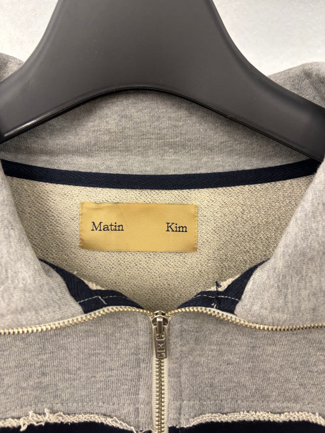 Matin Kim logo half zip sweatshirt S 상품이미지5