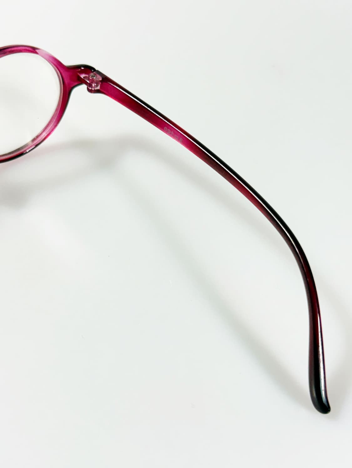 90s OPT II 버건데 뿔테 라운드 아세테이트 빈티지 안경 상품이미지6