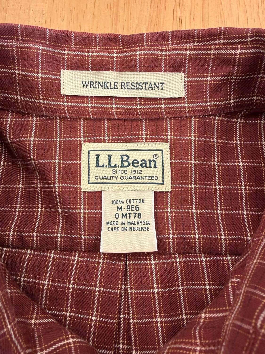 엘엘빈 링클프리 체크 셔츠 상품이미지2