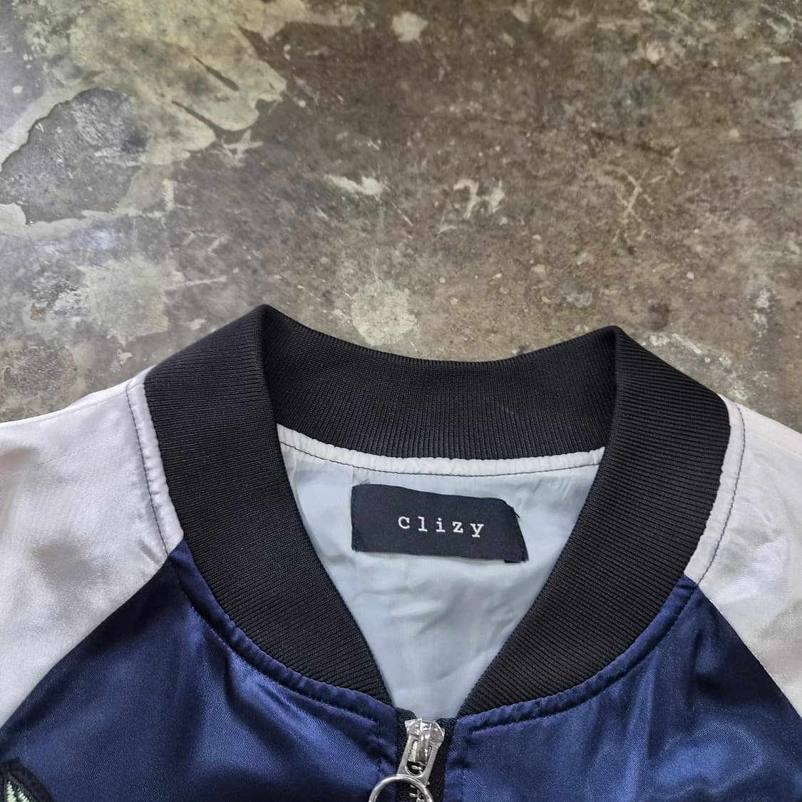 F) 무자크 클리지 자수 새틴자켓 점퍼 샤틴 자켓 스타디움자켓 상품이미지3