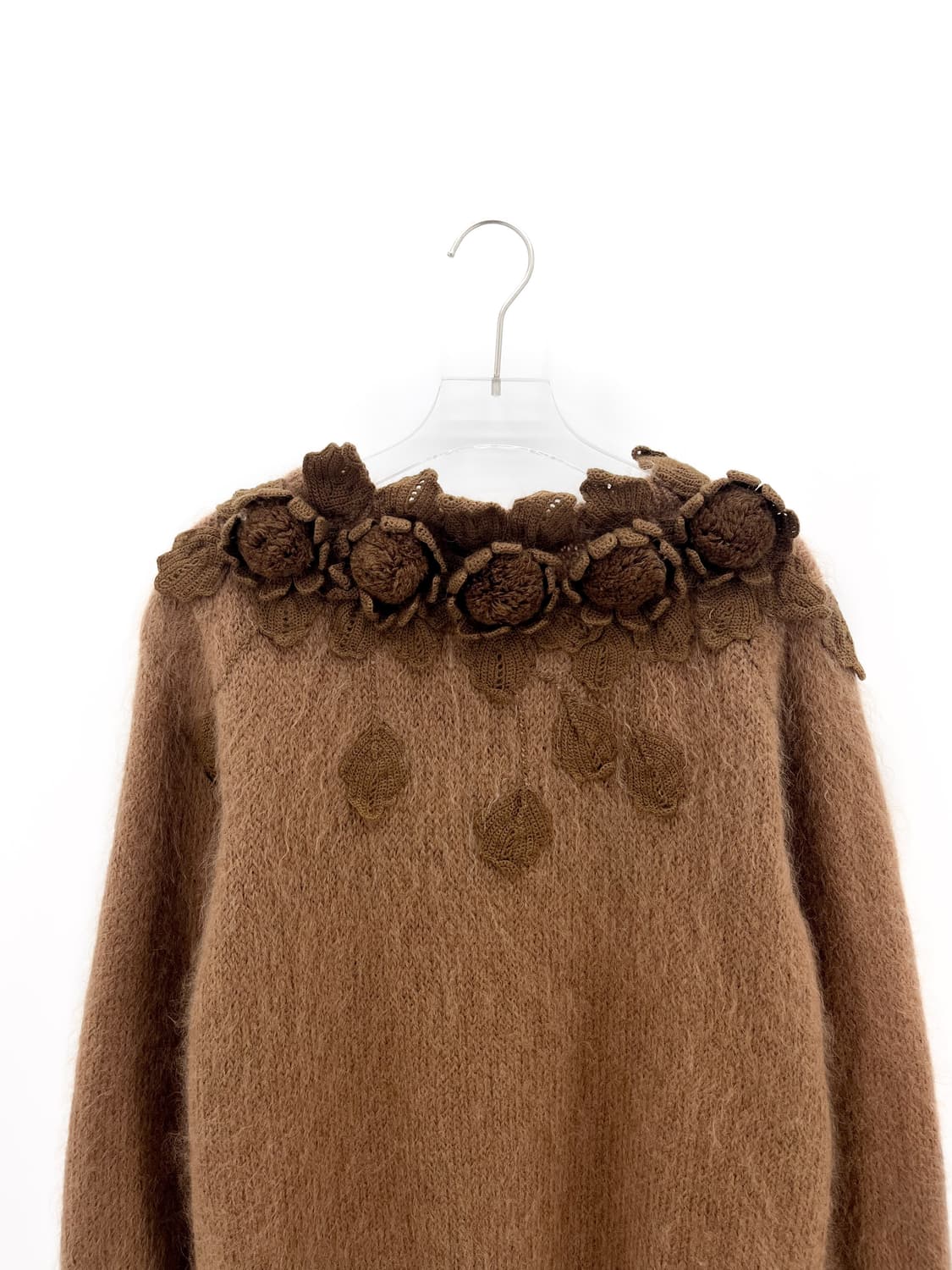 빈티지 플라워 코사지 울 니트 상품이미지7