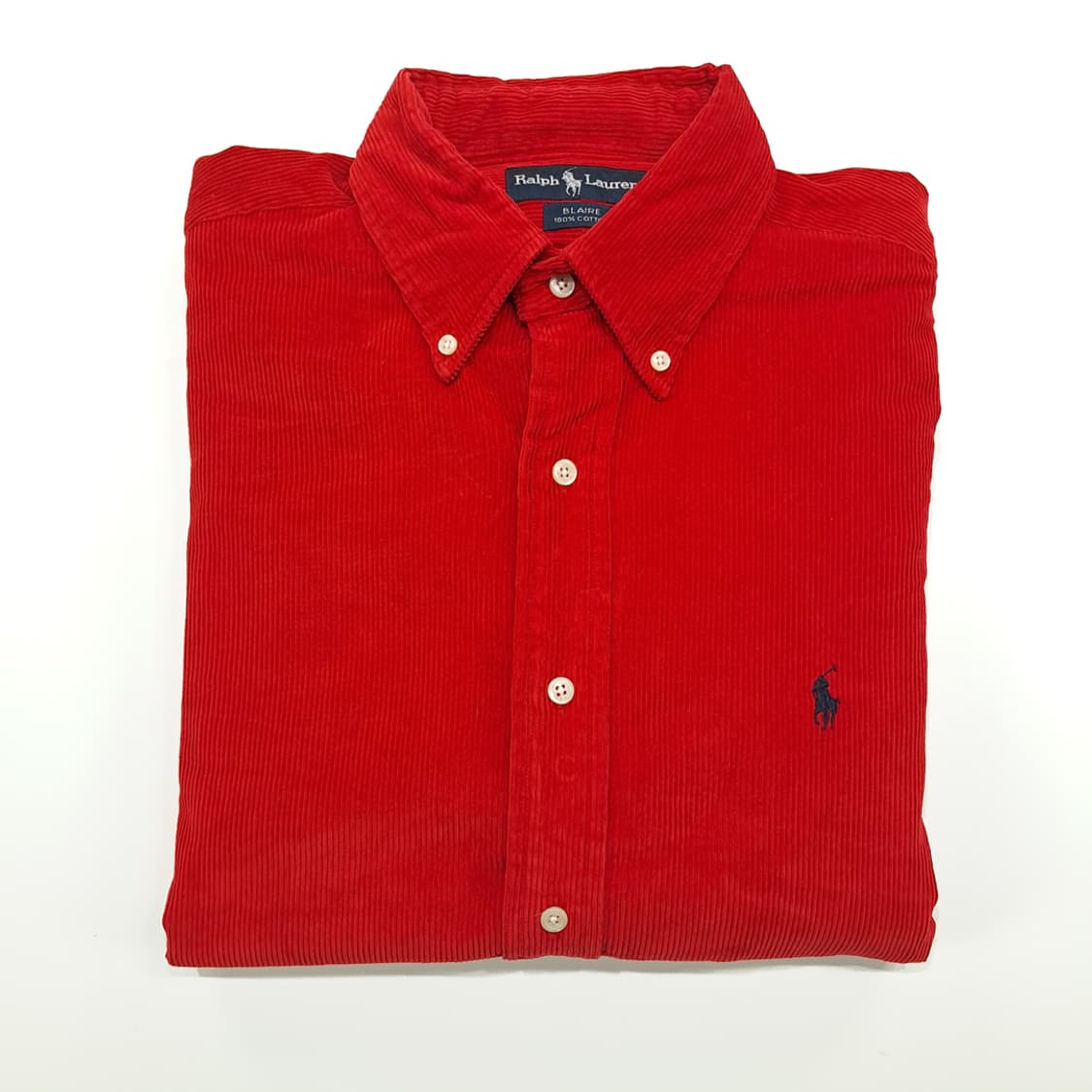 CN801 L 폴로 랄프로렌 USA 레드 코듀로이 긴팔 셔츠 남방 상품이미지8