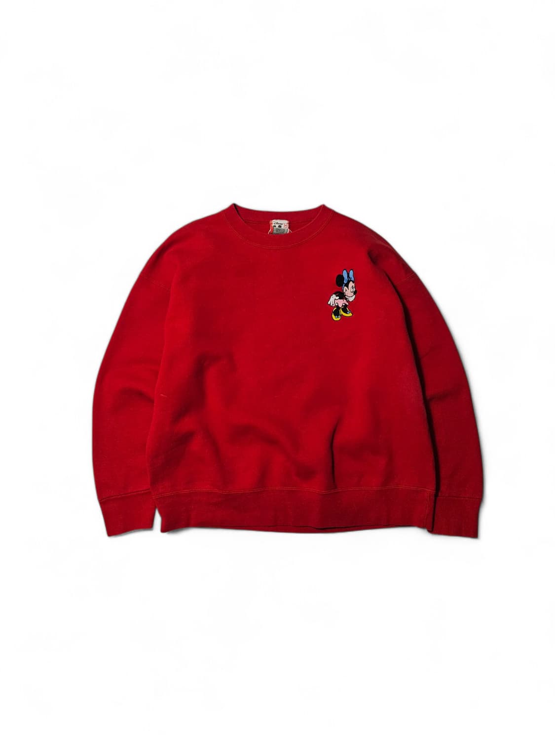 1990's 디즈니 미니마우스 스웻셔츠 레드 XL USA 상품이미지1