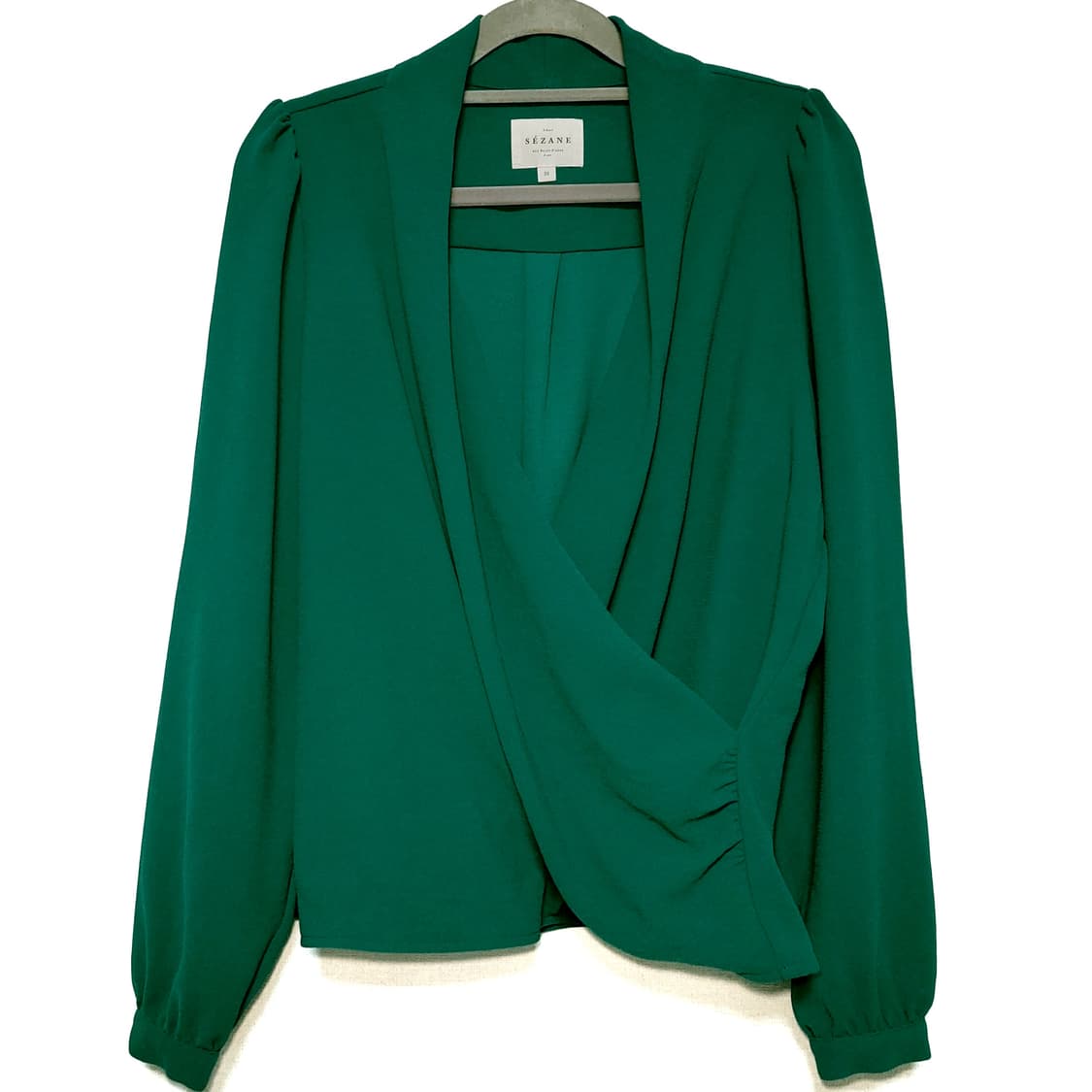 Sezane 세잔 셔링 랩 블라우스 (55/표기38) 상태최상 상품이미지1