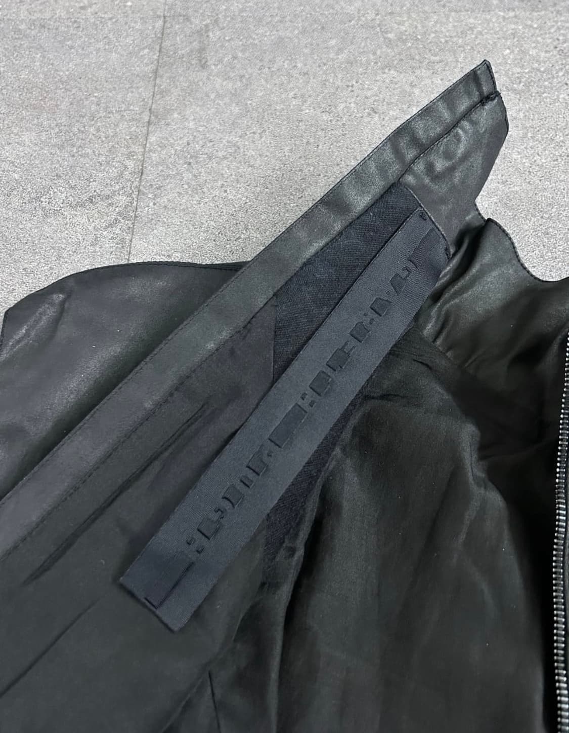 가레스 퓨 니트 집업 가죽자켓 딱붙 레더 릭오웬스 후드집업 상품이미지2