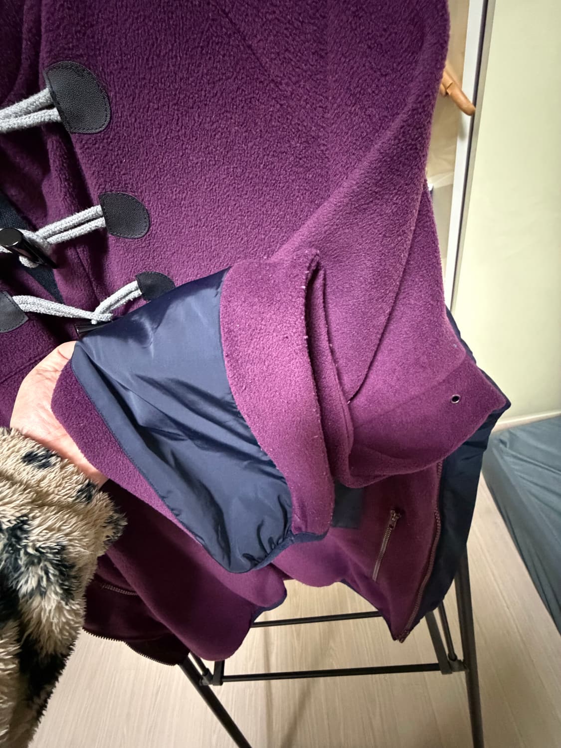 앵글런 플리스 토글 하프 상의 상품이미지7