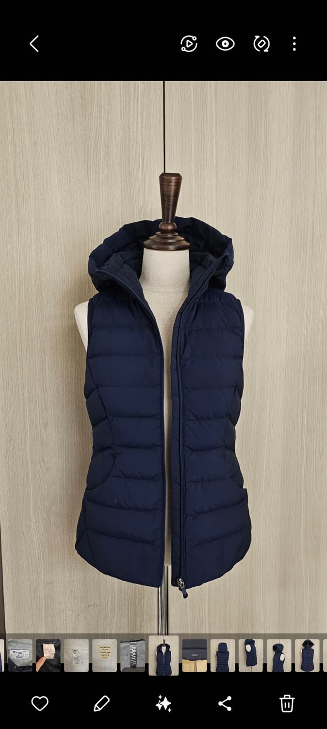 안다르 Andar 여성 오리털 미쳤다핏 요가패딩 누빔 조끼44~55 상품이미지6