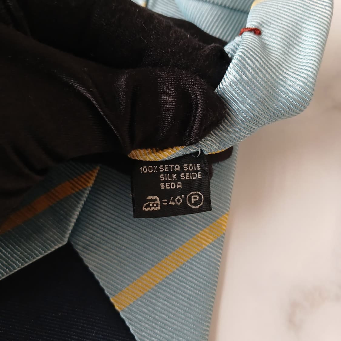 에르메네질도 제냐 실크 스트라이프 넥타이 9.9cm A+등급 A18889 상품이미지8