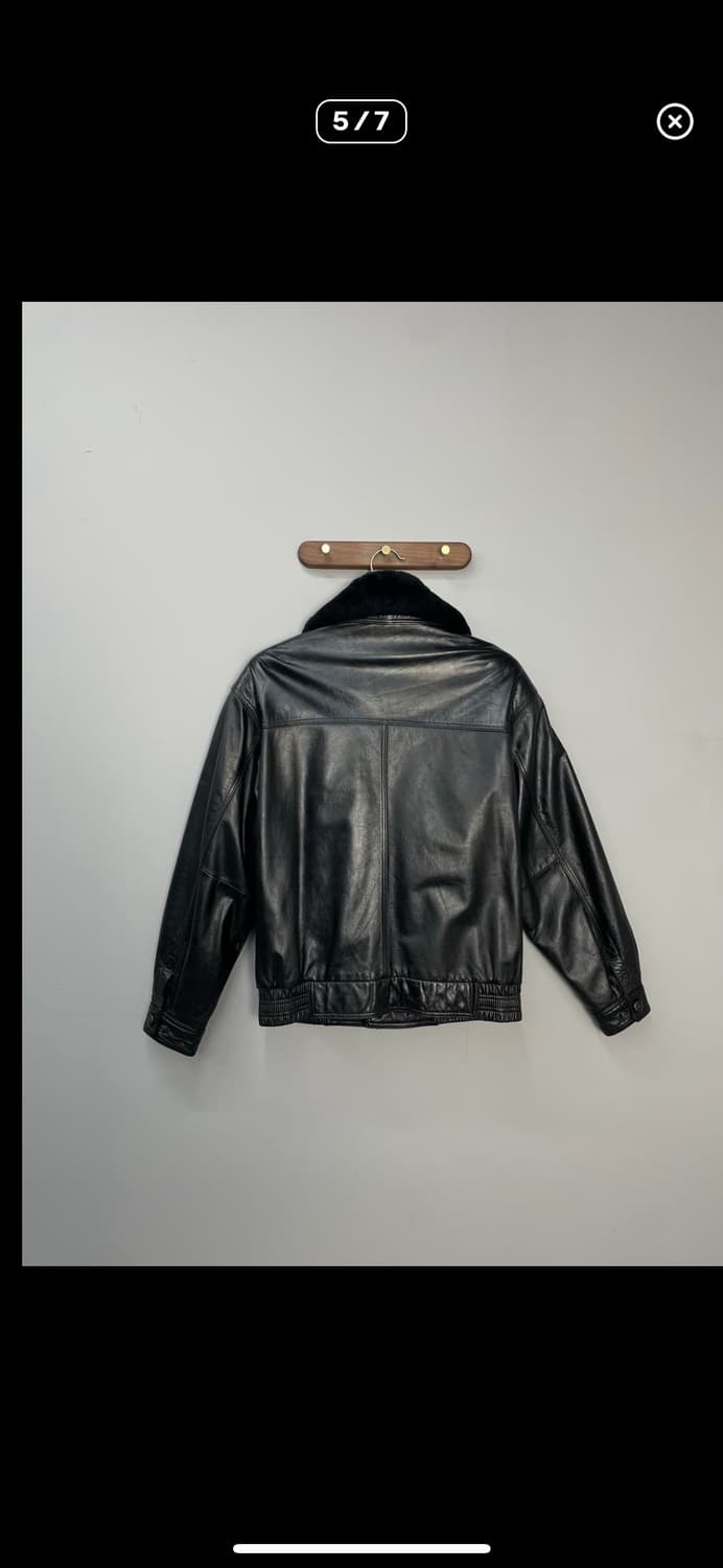 빈티지 블랙 레더자켓 (퍼 탈부착 가능) A2965 상품이미지5