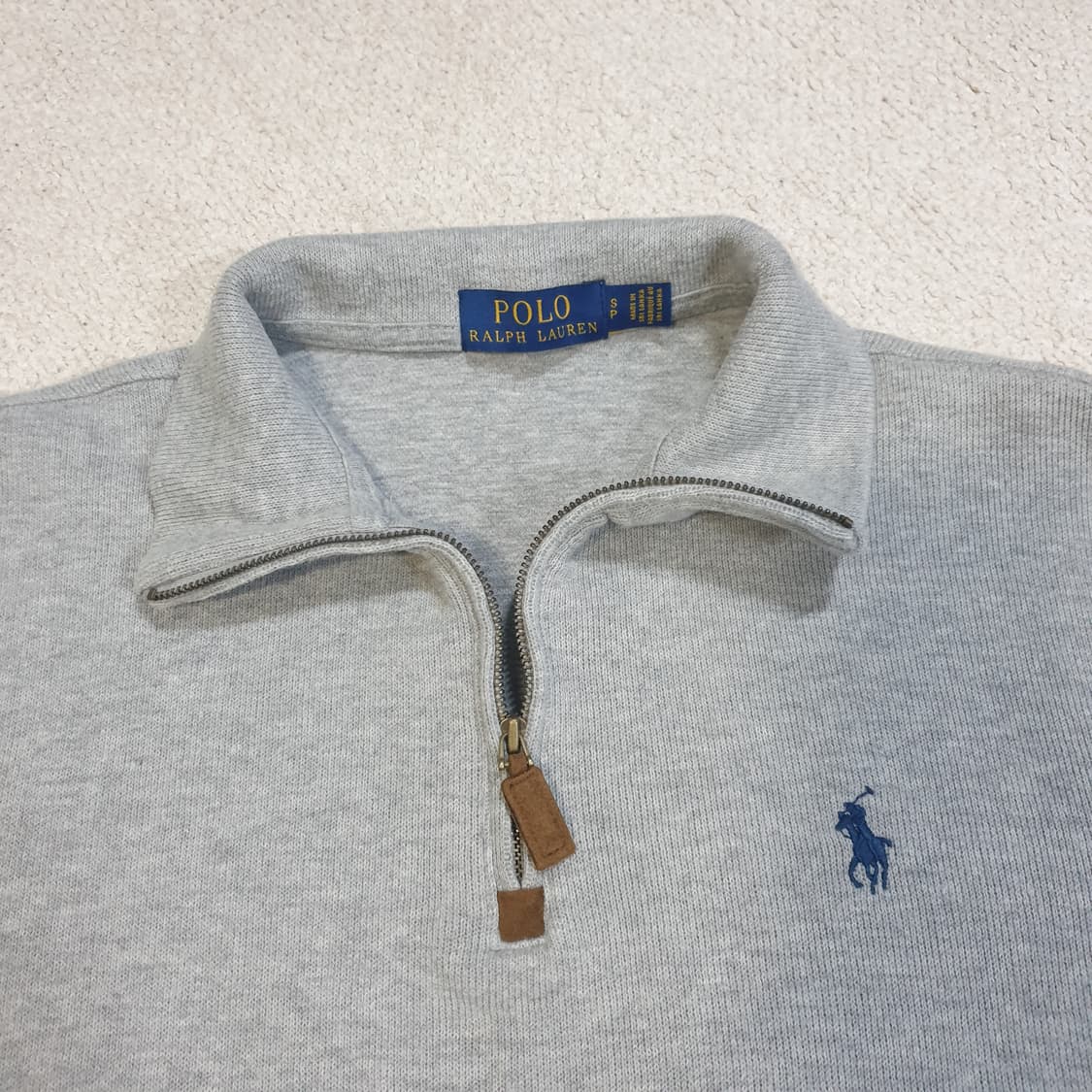 폴로 랄프로렌 반집업 맨투맨 그레이 s 상품이미지1