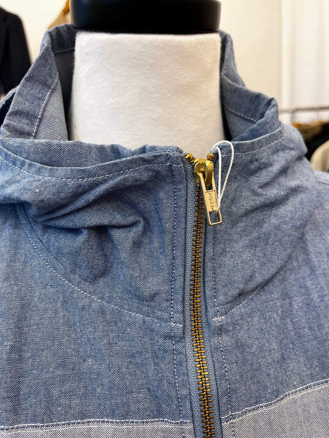 00's 타미 컬러 블락 후드 블루종 상품이미지3