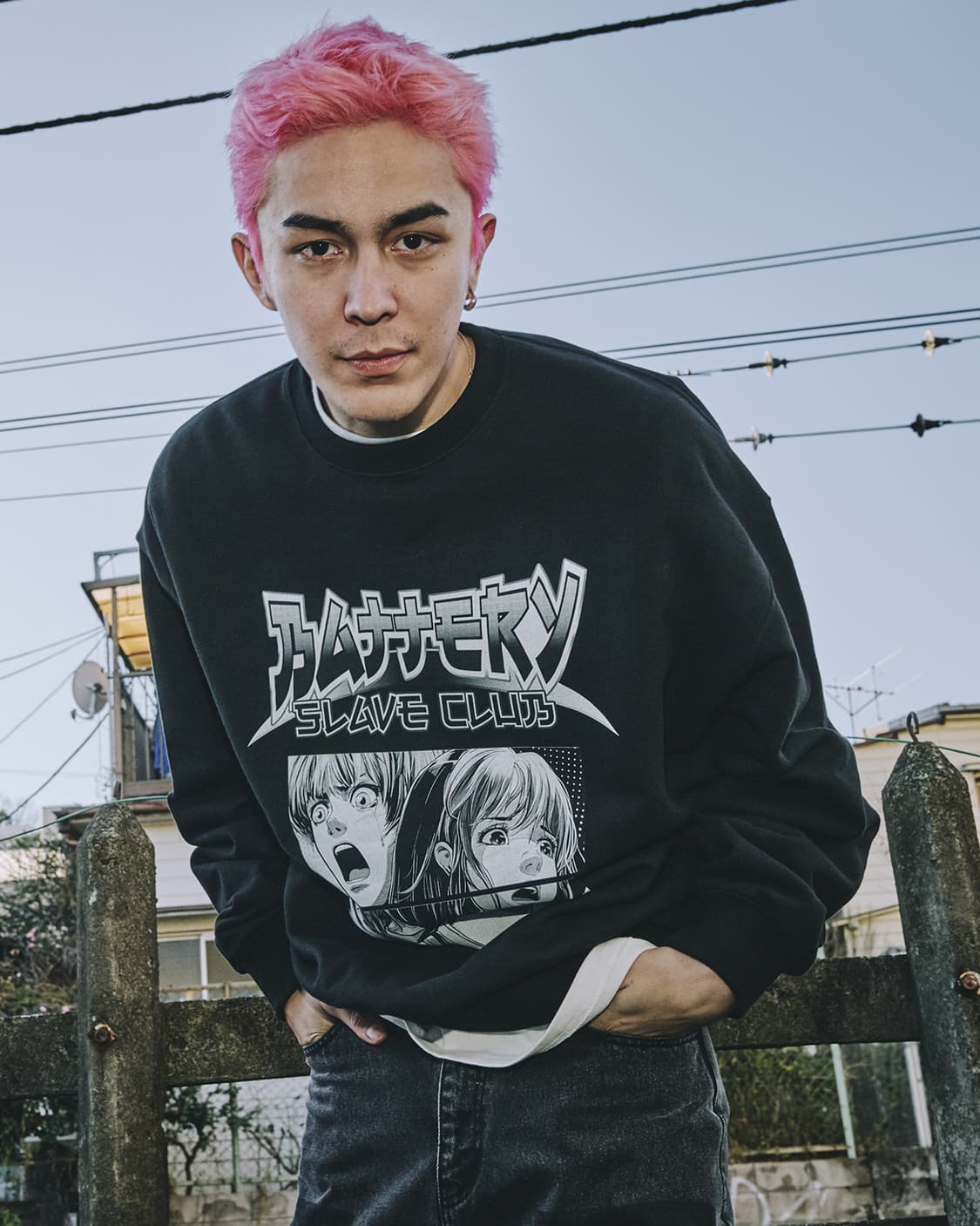 엑스트라오디너리 B.S.C 애니메이션 크루넥 블랙 XL 상품이미지1