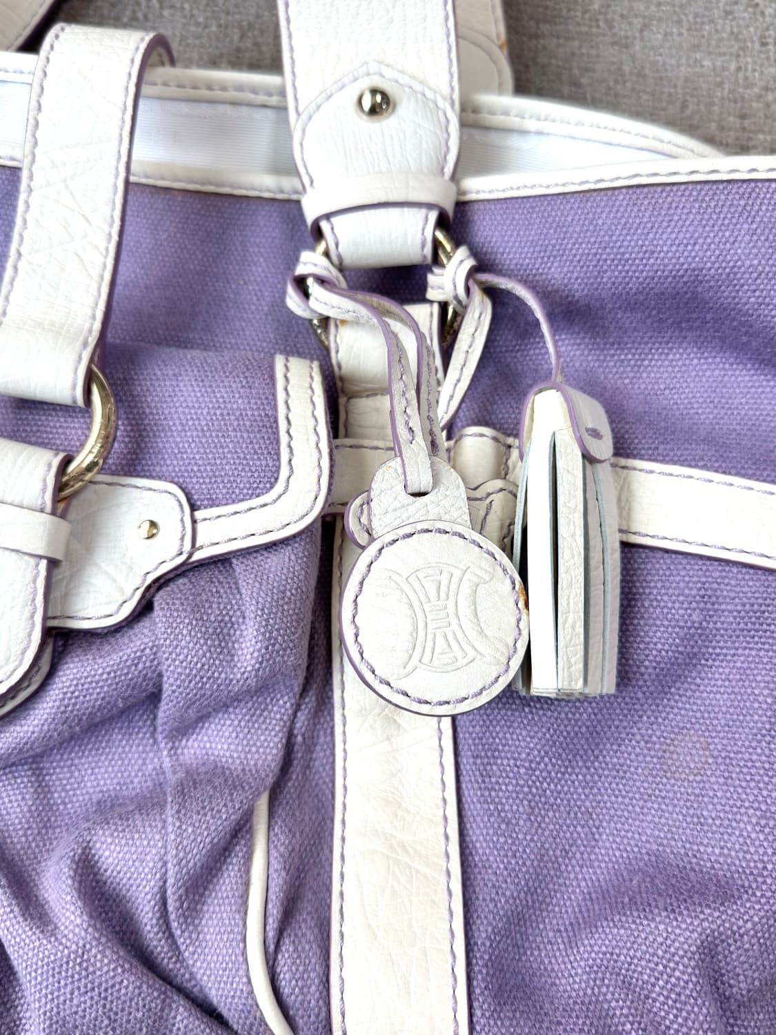 올드 셀린느 캔버스 부기백 라벤더 컬러 상품이미지2