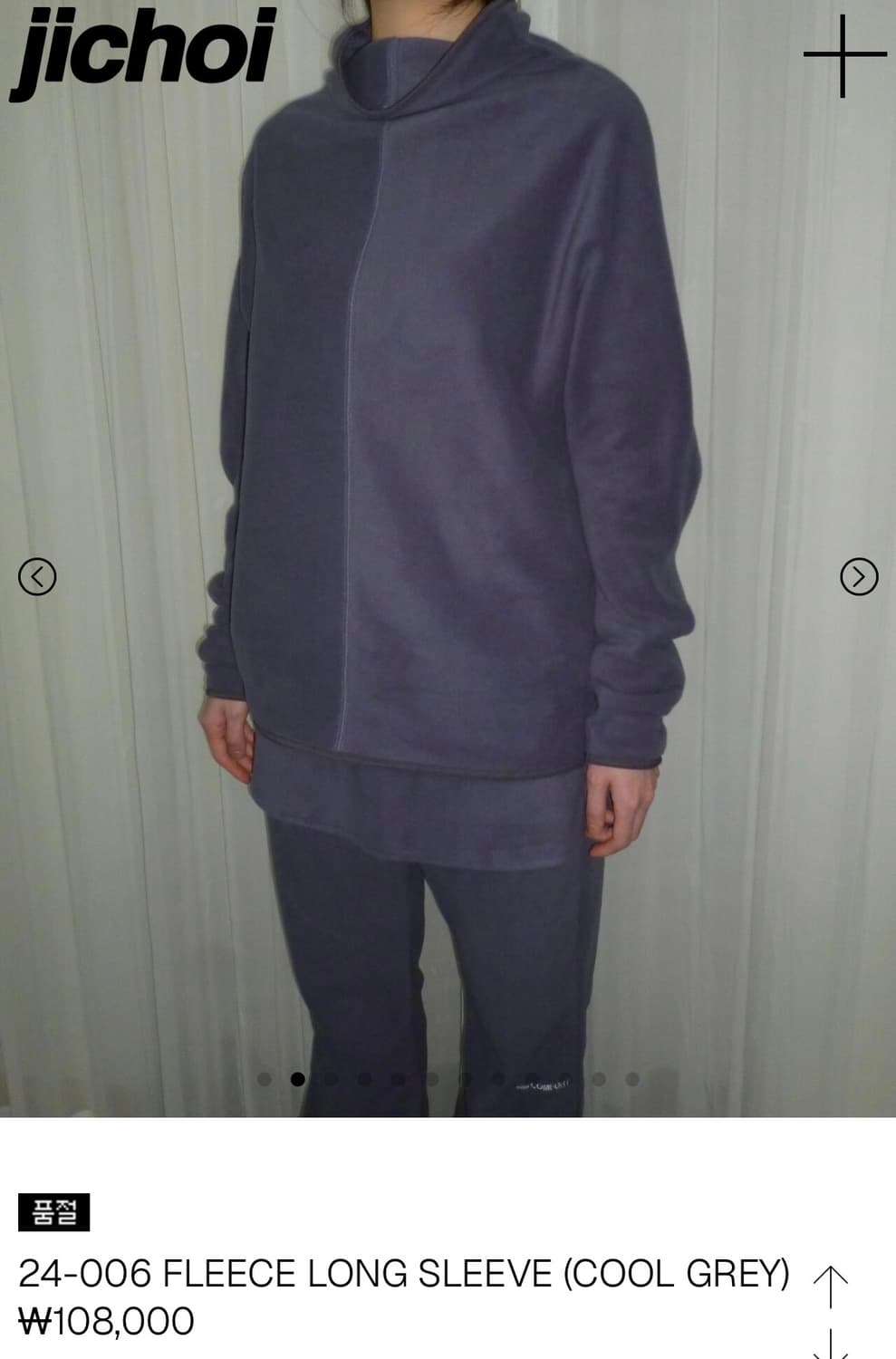 지초이 24-006 fleece long sleeve 플리스 롱슬리브 상품이미지1