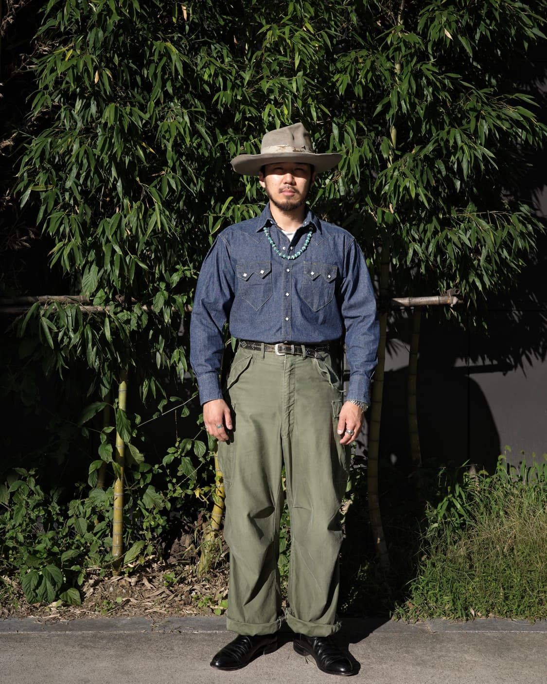 90‘s 락마운트 랜치웨어 오버핏 데님 웨스턴 셔츠 상품이미지7