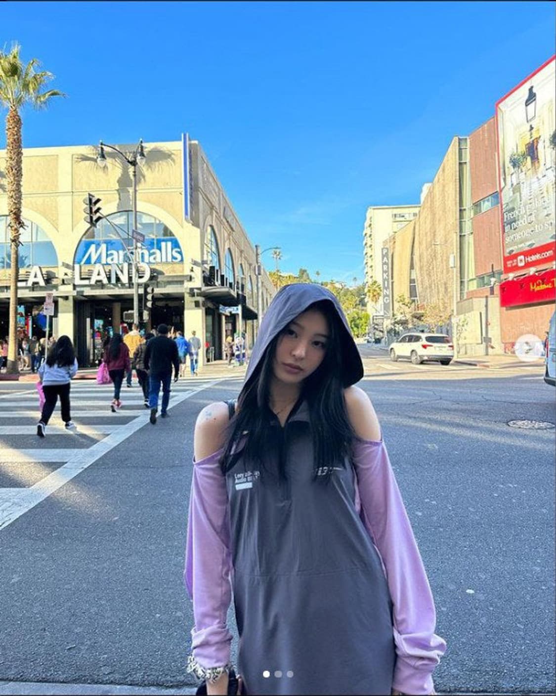 Leey 스포티 숄더 후드 상품이미지2