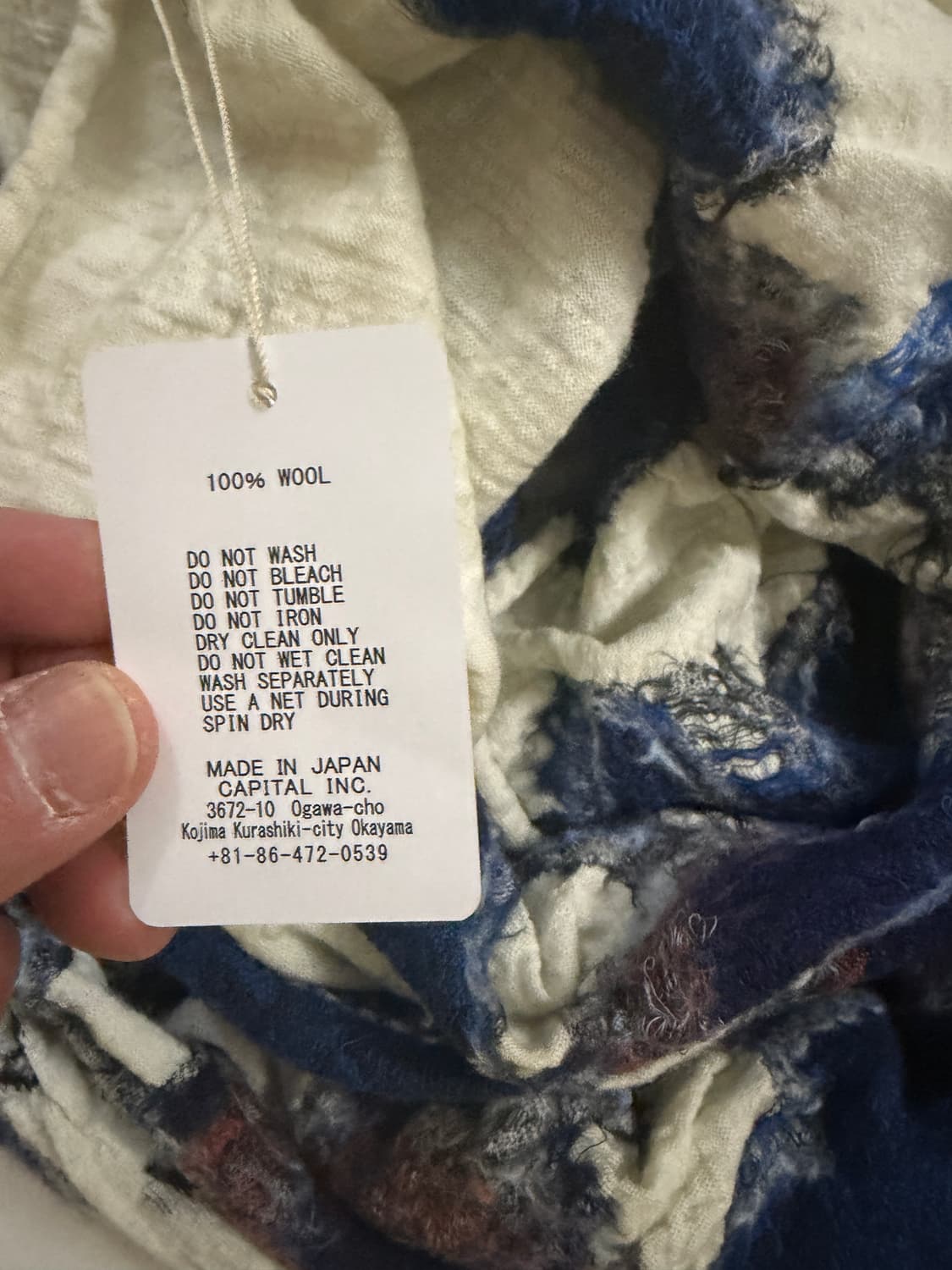 캐피탈 펠티드 울 버터플라이 스카프 화이트 상품이미지2