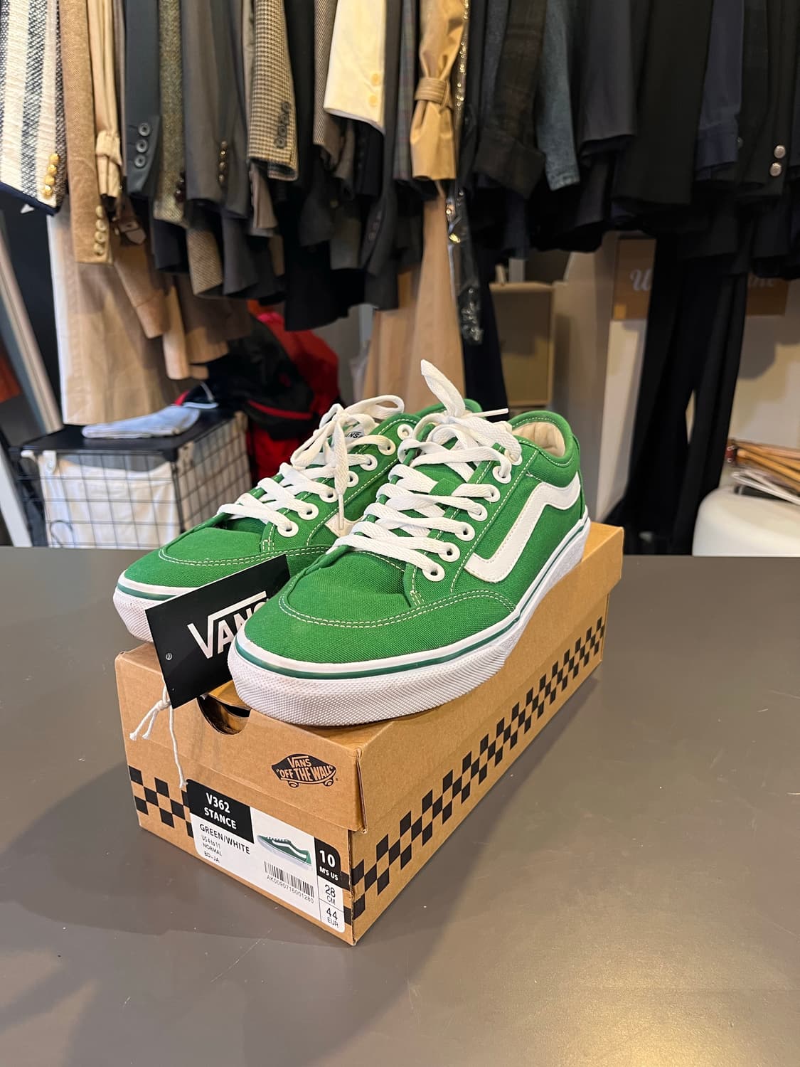 반스 올드스쿨 그린/화이트 캔버스 스니커즈 상품이미지1