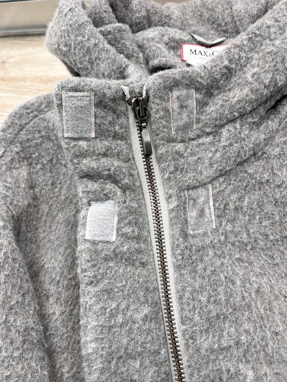 막스앤코 모헤어 라나 울 후드 코트 상품이미지5