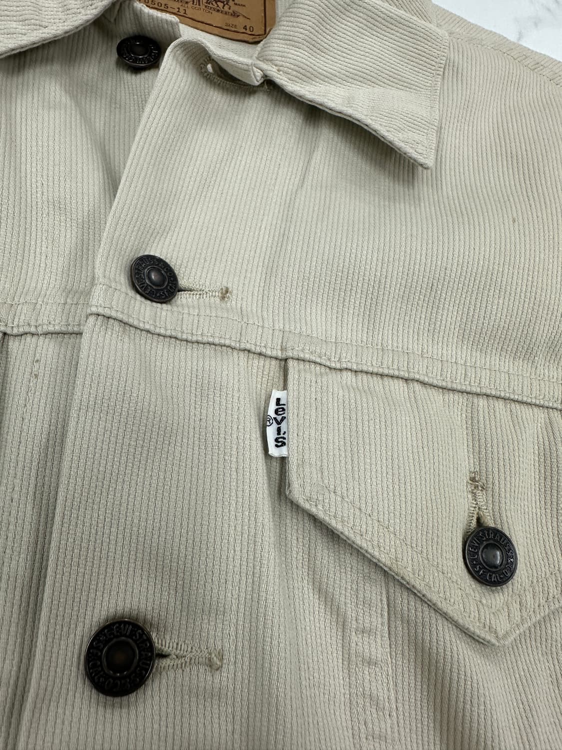 Levi's JAPAN 화이트탭 코듀로이 70505 Type3 트러커자켓 상품이미지5