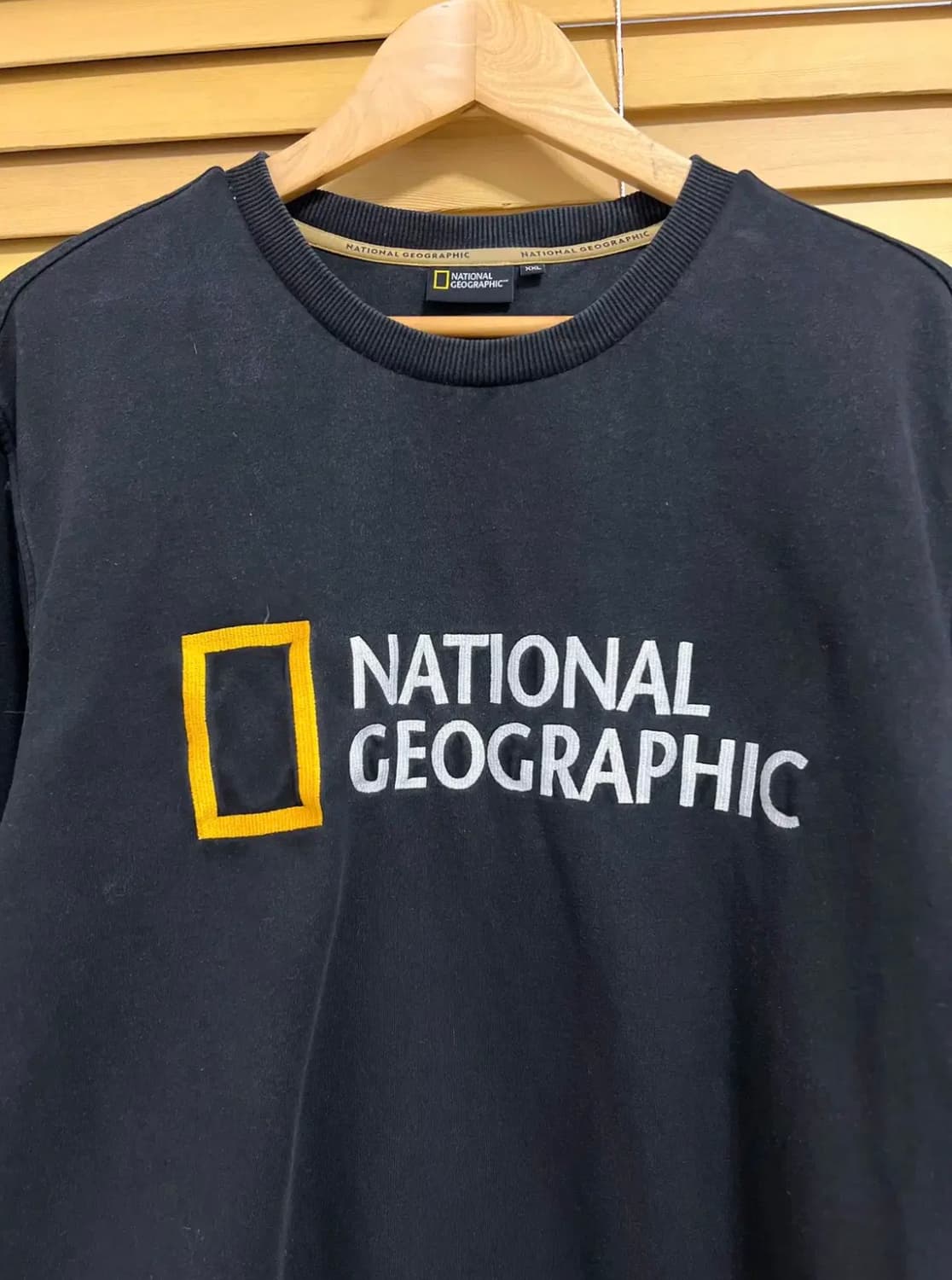 내셔널지오그래픽 남성 블랙 라운드맨투맨티셔츠 XXL 상품이미지1