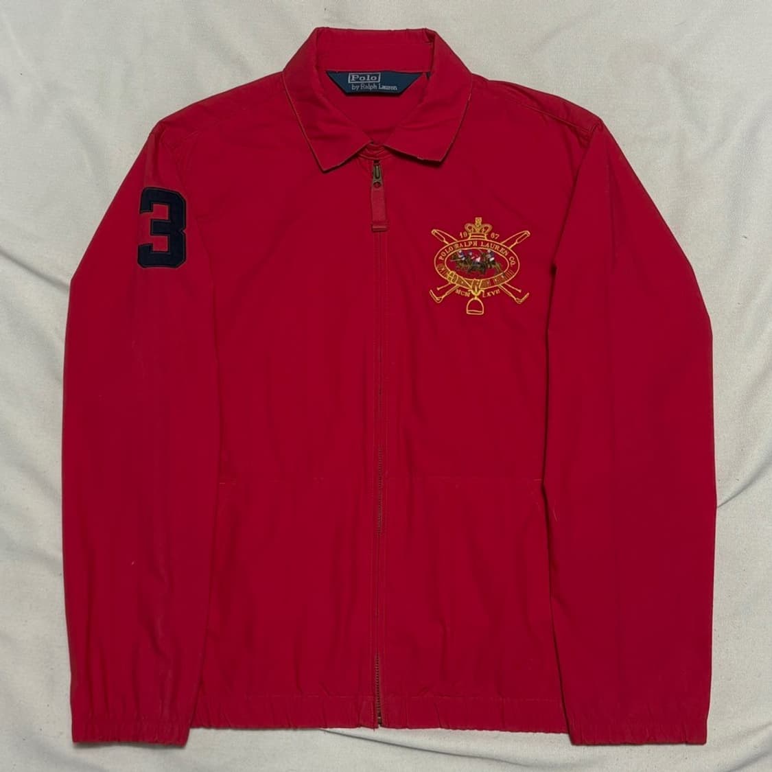 M 폴로랄프로렌 기마 로고 레드 스윙탑 자켓 상품이미지2