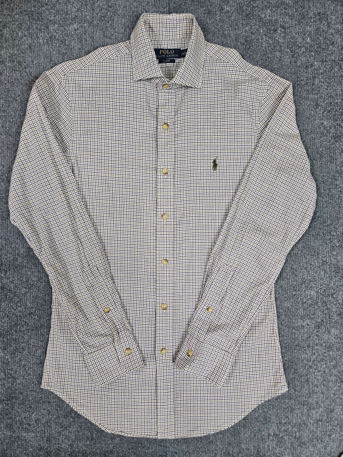 폴로 랄프로렌 슬림핏 체크 셔츠 S(급처) 상품이미지1