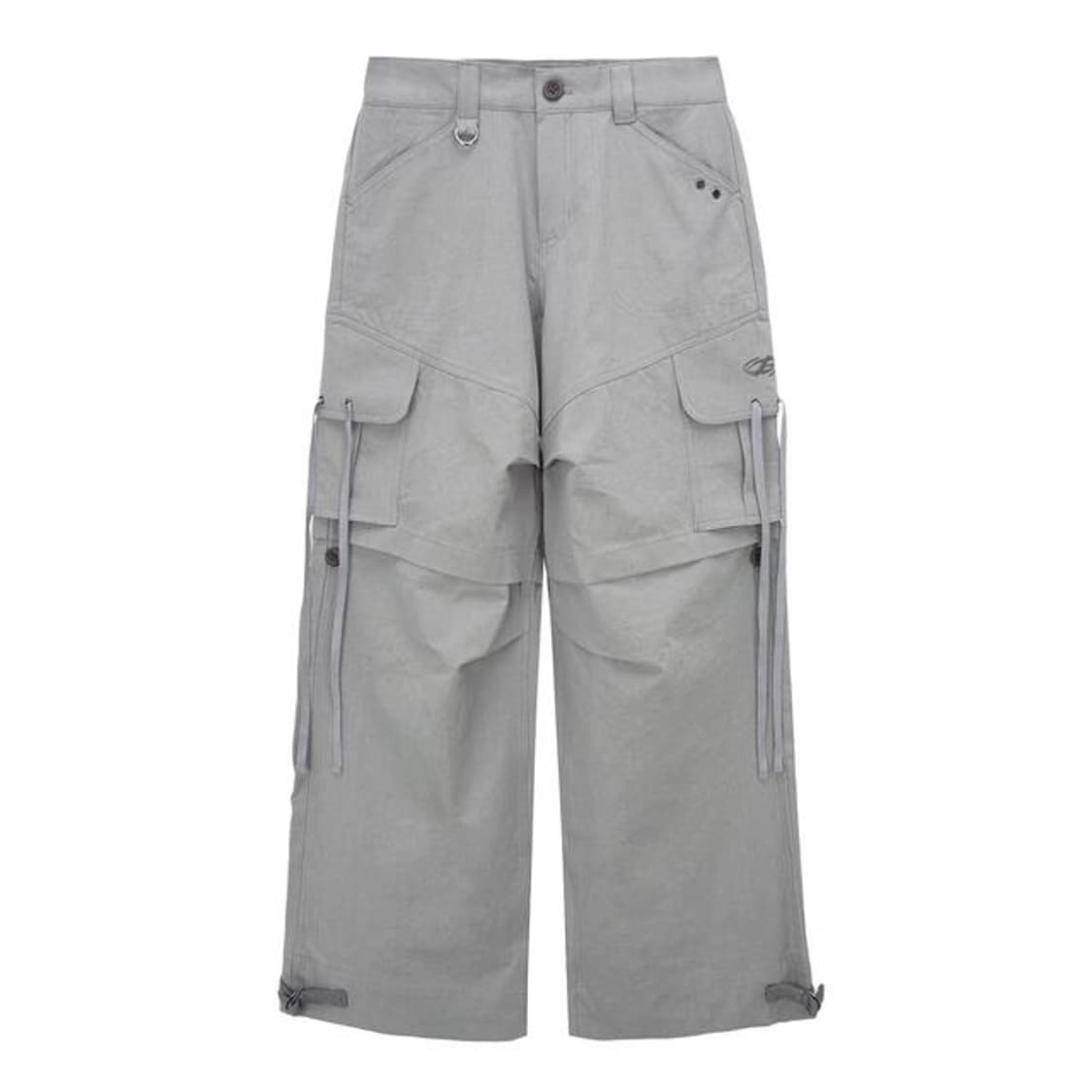 허그유어스킨 wide cargo pants gray 와이드 카고 팬츠 상품이미지1