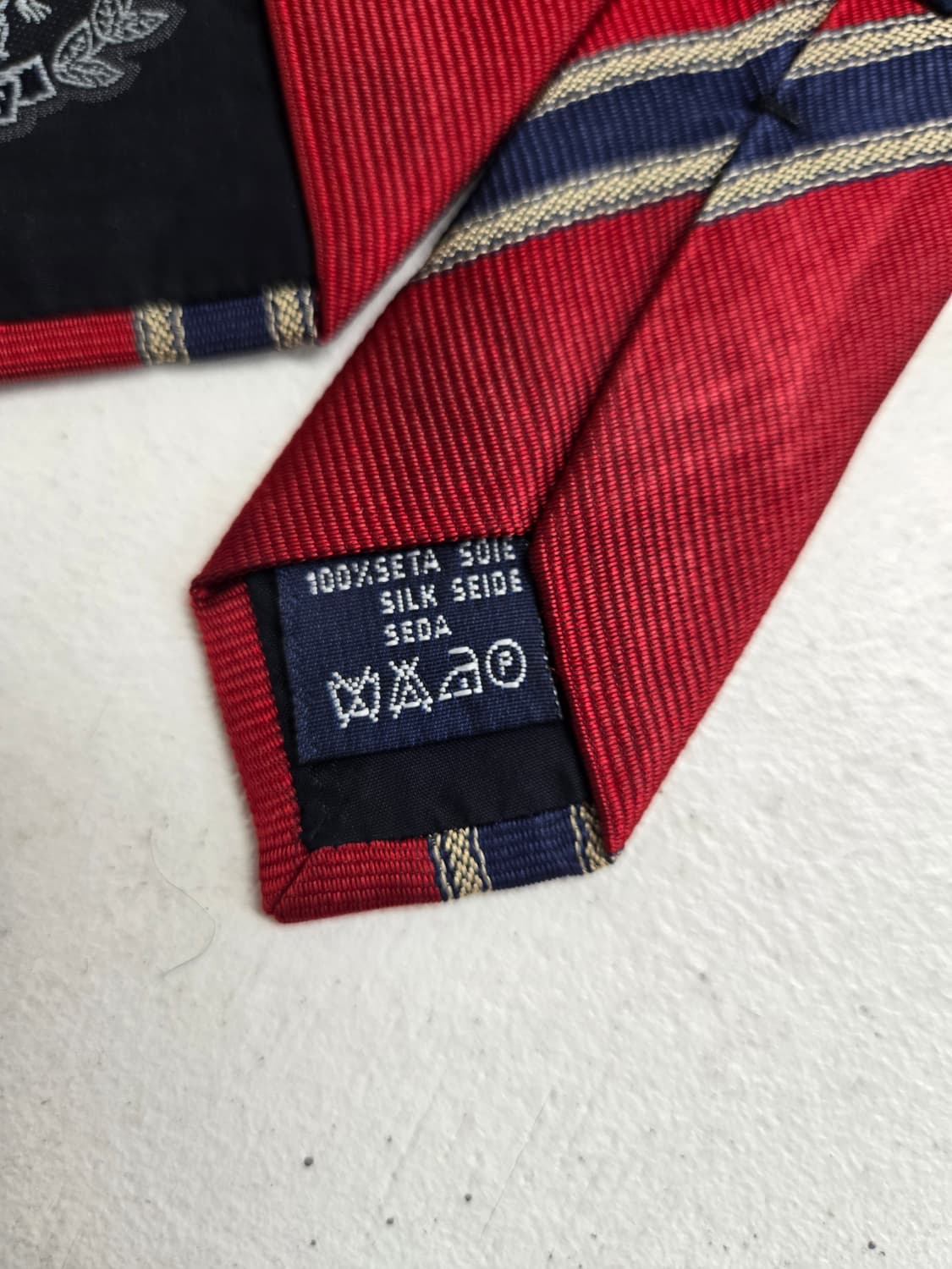 버버리 레드 스트라이프 실크 넥타이 상품이미지4