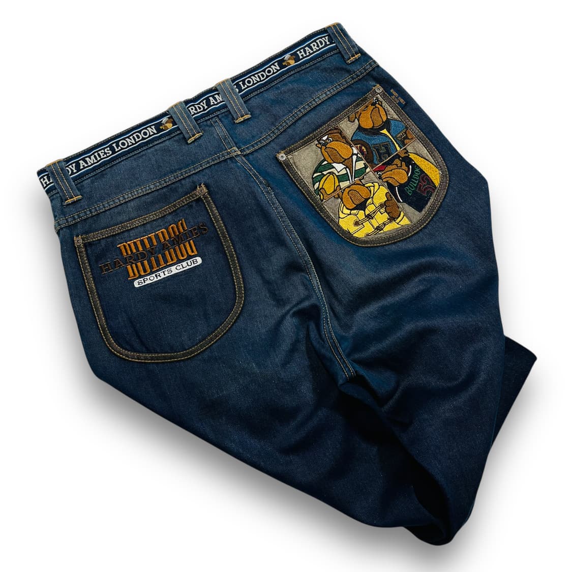 하디 에이미스 90s 올드 도그맨 자수 데님 팬츠 상품이미지1