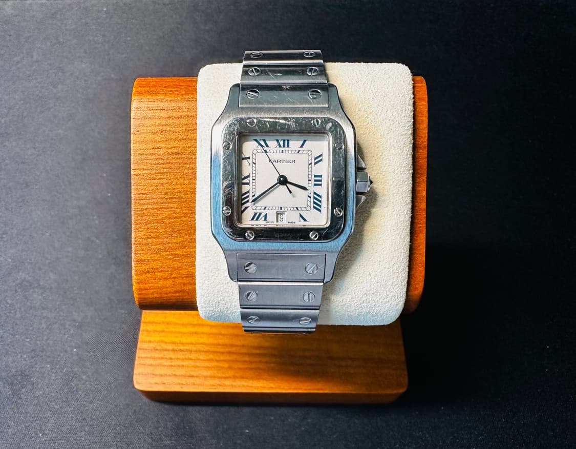 까르띠에 산토스 갈베 블루 다이얼 29mm 쿼츠 시계 판매 상품이미지2