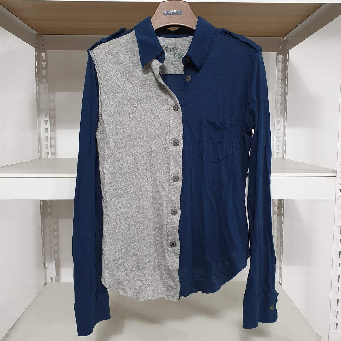 빈티지 그런지페어리 y2k 밀란로랭 u라인 셔츠 탑 상품이미지7