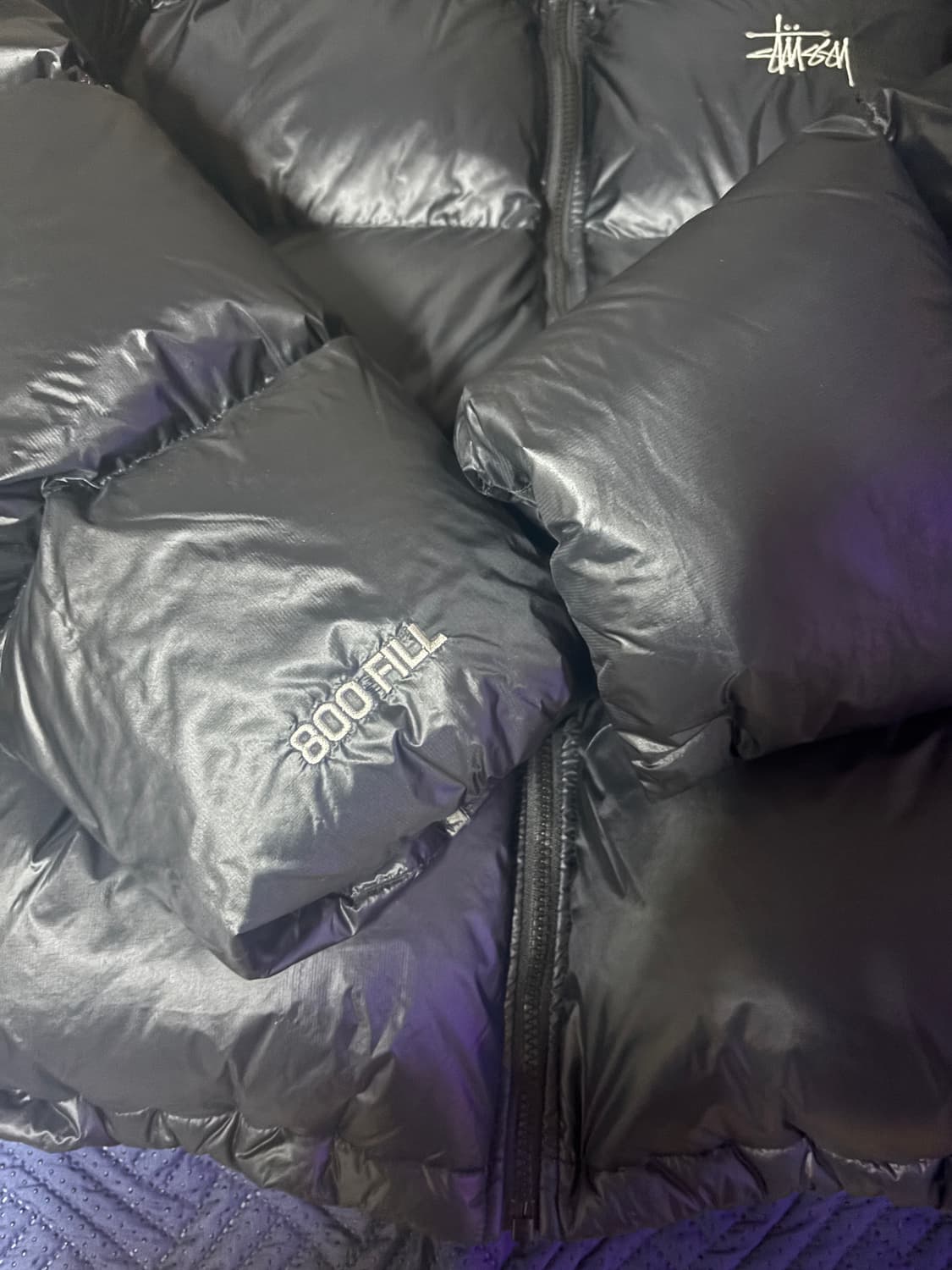 [XL] 스투시 립스탑 패딩 블랙 상품이미지3